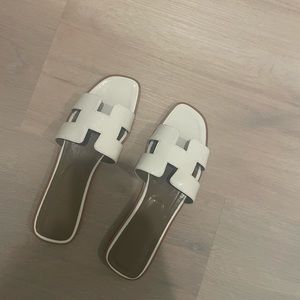 White sandals